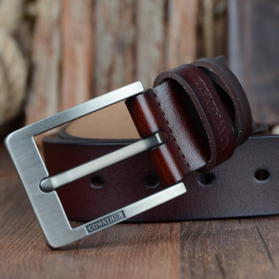 Thắt Lưng Da Bò Chính hãng COWATHER XF004 Nâu