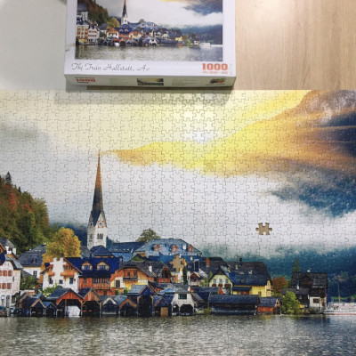 Bộ tranh xếp hình cao cấp 1000 mảnh ghép – Nhà Thờ Đức Bà Paris (50x79cm)
