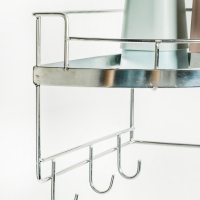 Kệ góc phòng tắm treo tường inox cao cấp sus304 không gỉ sét 1 tầng (có kệ xà phòng)(có nhiều kích thước)