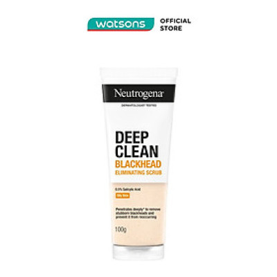 Sữa Rửa Mặt Neutrogena Blackhead Eliminating Daily Scrub Giảm Và Ngăn Ngừa Mụn Đầu Đen 100g