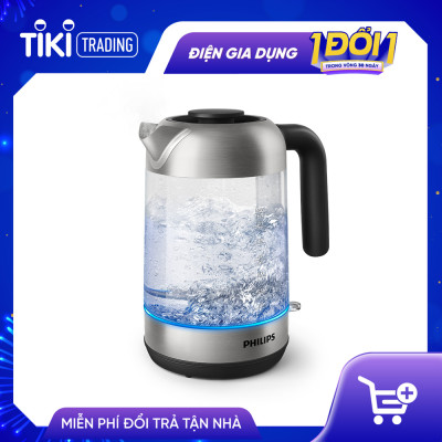 Bình Đun Thủy Tinh PHILIPS HD9339/80 1.7lít - Hàng Chính Hãng