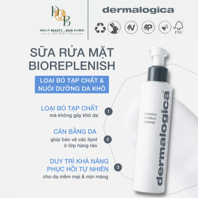 Sửa Rửa Mặt dưỡng ẩm phù hợp với da khô INTENSIVE MOISTURE CLEANSER của Dermalogica - Dolly Beauty