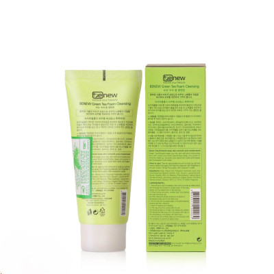 Sữa Rửa Mặt Tinh Chất Trà Xanh sạch nhờn ngừa mụn Benew Green Tea Foam Cleansing Hàn Quốc (100ml) – Hàng Chính Hãng