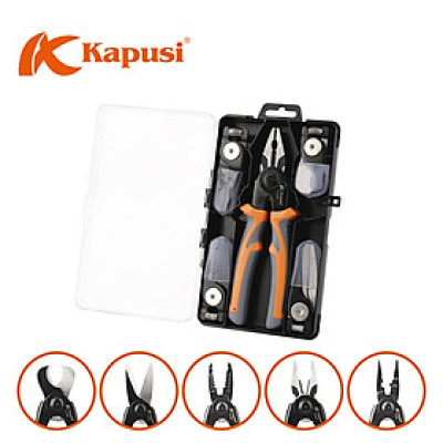 Kìm Đa Năng Kapusi 5 Tính Năng, Thép Không Gỉ, Tay Cầm Cách Điện K8159