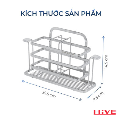 Kệ đựng bàn chải, kem đánh răng HiVE Inox 304