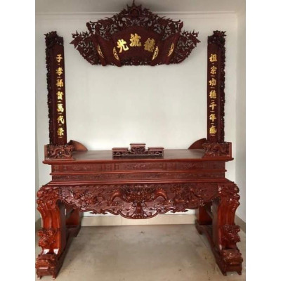 Sập Thờ Tứ Linh Gỗ Gụ