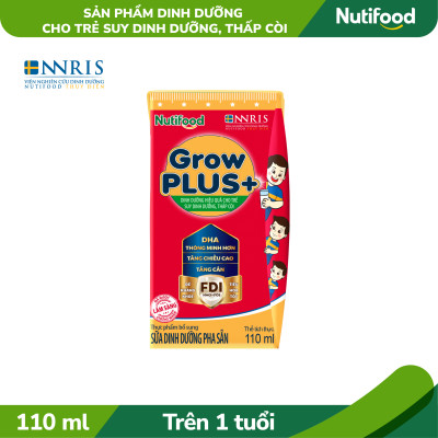 Thùng Sữa bột Pha Sẵn GrowPLUS+ Suy Dinh Dưỡng (đỏ) (48 hộp 110ml)