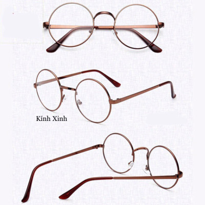 Kính Gọng Mắt Tròn Kim Loại Cổ Điển Cho Nam và Nữ 