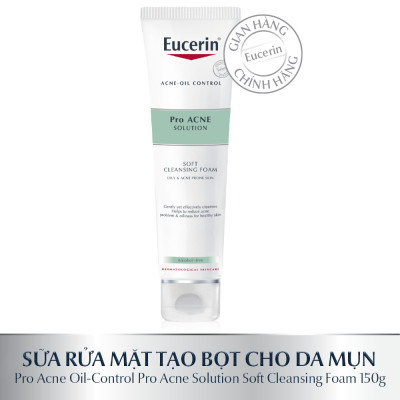 Sữa rửa mặt tạo bọt sạch sâu cho da nhờn Eucerin Pro Acne Cleansing Foam 150g
