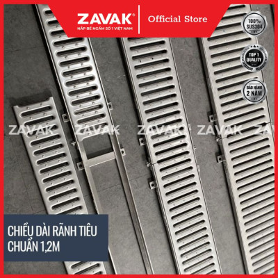 Rãnh Thoát Nước Inox 304 ZAVAK Grating GRT-AX257 inox 304 (modun 1.2m)
