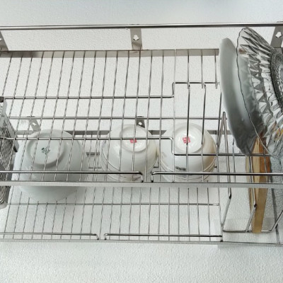 Kệ chén Kibath đa năng 2 tầng inox 304