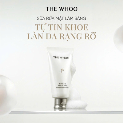 Sữa Rửa Mặt Dưỡng Trắng Whoo Gongjinhyang Seol Brightening Cleansing Foam 180ml