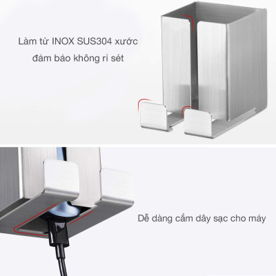 Kệ đựng bàn chải điện máy cạo râu dán tường Hobby Home Decor MCR2