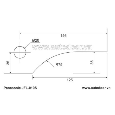 Kẹp Cửa Kính Trên JFL-020S - Nhập khẩu chính hãng PANASONIC