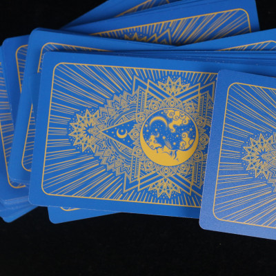 Bài  god foild tarot xanh dương