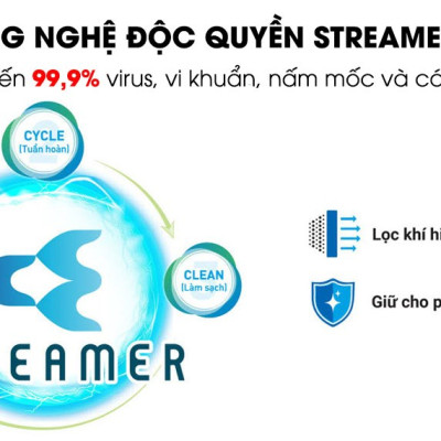 Máy Lọc Không Khí Daikin MCK55TVM6 Công nghệ Streamer 3C Tích Hợp Ion Plasma Lõi Lọc Tuổi Thọ Lên Đến 10 Năm, Diệt Khuẩn Và Lọc Sạch 99,97% Bụi Bẩn, Diện Tích Sử Dụng 40 m2, Công Suất 58W - Hàng Chính Hãng