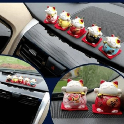 Bộ tượng ngũ mèo thần tài mini - Hàng chính hãng