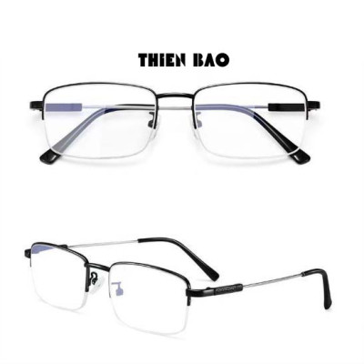 Kính lão thị, kính viễn thị Nam nữ KVM367 hàng đẹp xẻ cước chống as xanh Gọng TITANIUM càng dẻo chuẩn độ loại I