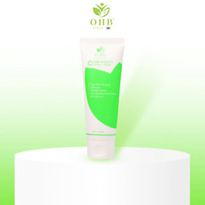Sửa rửa mặt Clear Vitality Foaming Cleanser OHB MADE IN KOREA - 100ml - Thải độc lỗ chân lông, Tẩy tế bào chết bằng than