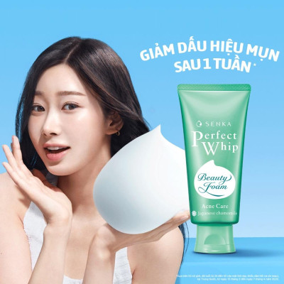 Sữa Rửa Mặt Senka Perfect Whip Acnes Care Dành Cho Da Mụn 100g