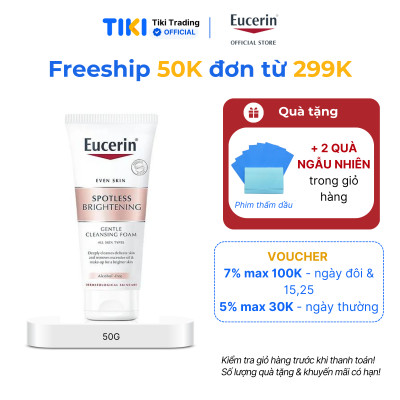 Sữa rửa mặt tạo bọt dưỡng sáng Eucerin Spotless Brightening Cleansing Foam 50g
