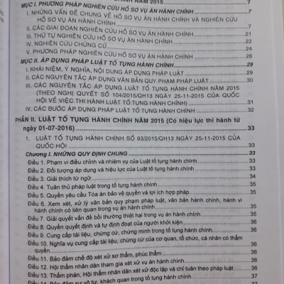 Phương Pháp Nghiên Cứu Hồ Sơ Vụ Án Hành Chính Và Áp Dụng Luật Tố Tụng Hành Chính Năm 2015 Với Các Văn Bản Hướng Dẫn Mới Nhất
