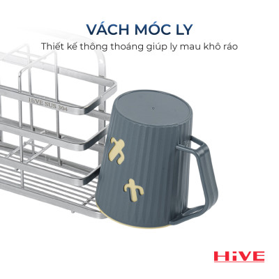 Kệ đựng bàn chải, kem đánh răng HiVE Inox 304