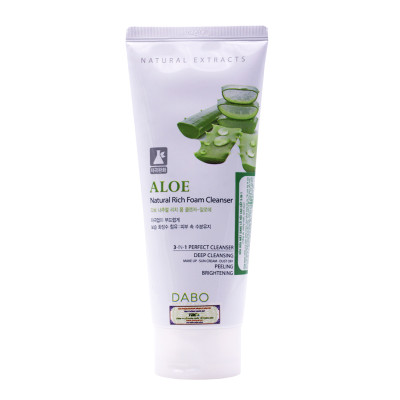 Sữa rửa mặt Hàn Quốc Dabo Aloe Natural Rich Foam Cleanser (180ml)