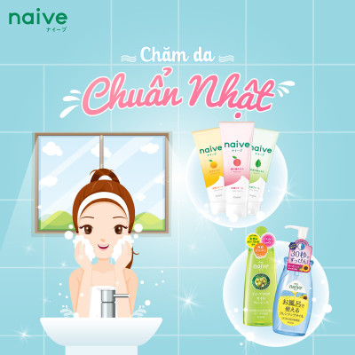 Sữa Rửa Mặt Sạch Sâu Chiết Xuất Lá Đào Kracie Naive Face Wash (Peach Leaf) - Tuýp 130G