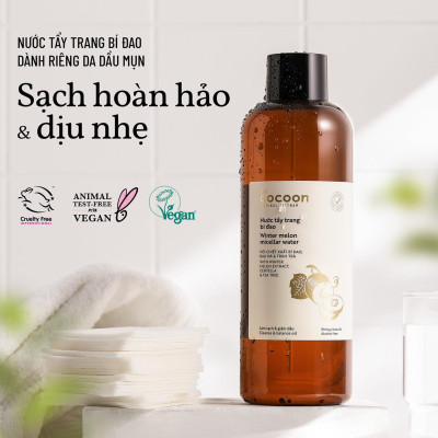 Combo Nước tẩy trang bí đao cocoon 500ml + Son dưỡng môi dầu dừa bến tre cocoon 5g