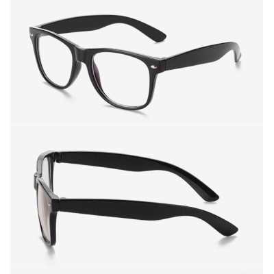 Gọng Kính Unisex Mắt Vuông Gọng Nhựa Đen Cổ Điển (Màu Đen)