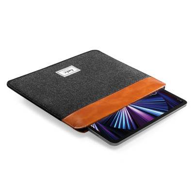 Túi Chống Sốc TOMTOC (USA) Felt Và PU Leather Cho iPad 9.7"-11"/iPad Pro 12.9" - Hàng Chính Hãng