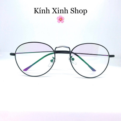 Gọng kính cận, Kính giả cận mắt tròn kim loại tăm siêu nhẹ ulzzang thời trang Korea