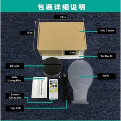 Đèn Led 3D trang trí để bàn làm quà tặng dịp lễ sinh nhật, lễ tình yêu