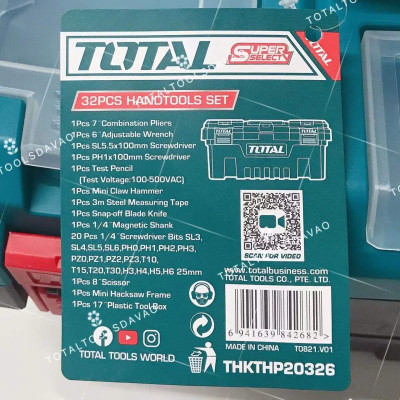 BỘ 32 DỤNG CỤ CẦM TAY TOTAL THKTHP20326 - HÀNG CHÍNH HÃNG