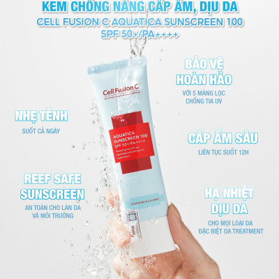 Kem Chống Nắng Cấp Ẩm Dịu Da Cell Fusion C Aquatica Sunscreen 100 SPF 50+/PA++++ 