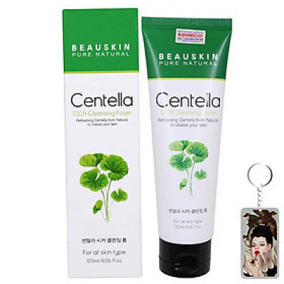 Sữa rửa mặt Beauskin Centella Cica Cleansing Foam Hàn Quốc 120ml tặng kèm móc khoá