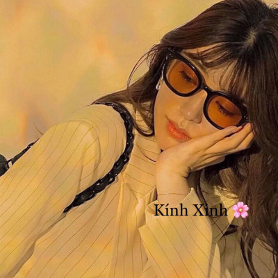 Kính màu Vàng Mắt tròn cho Nam và nữ siêu chất 