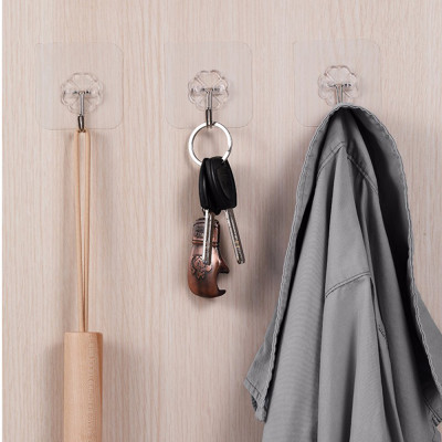 10 Móc Dính Tường Trong Suốt, Dán Tường Siêu Chắc, Giá Rẻ, Treo Đồ Trong Gia Đình Tiện Dụng. TakyHome 2213Set10