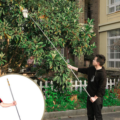 Vợt, Sào, Gậy Inox KUNBE Siêu Chắc, Nhiều Kích Thước Kèm Đầu Hái Trái Cây Đường Kính 16cm, Dụng Cụ Hái Quả Trên Cao