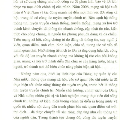 Đổi Mới Công Tác Tuyên Truyền Chính Trị Trên Mạng Xã Hội Ở Việt Nam Hiện Nay - PGS.TS. Nguyễn Thị Trường Giang (Chủ biên)