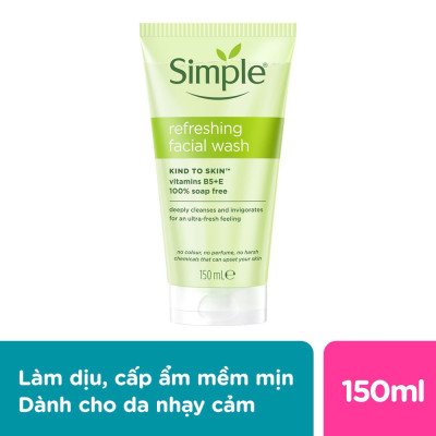 Sữa Rửa Mặt Simple Refreshing Facial Wash Dành Cho Mọi Loại Da 150ml
