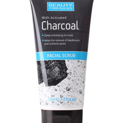 Sữa rửa mặt Beauty Formulas Charcoal Facial 150ml - than hoạt tính tẩy tế bào chết