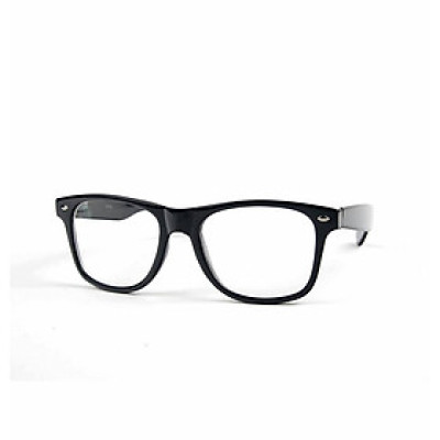 Kính xinh, Kính giả cận, Gọng kính cận Mắt vuông nhựa Đen basic + Tặng Tuavit  Kính xinh mini 