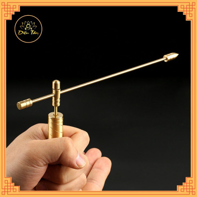 Thước Tầm Long Bằng Đồng Cao Cấp, Gậy Tầm Long Mạch Đũa Tầm Long Dạng Gập Đo Lường Hướng Tốt Phong Thủy