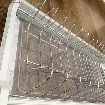 Giá để bát đĩa trong tủ bếp 2 tầng inox 304 vĩnh viễn không han gỉ thương hiệu Grob