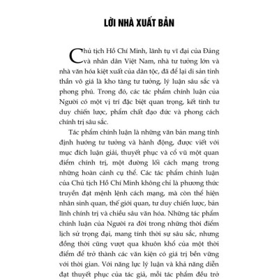 Một số tác phẩm chính luận tiêu biểu của Chủ tịch Hồ Chí Minh - bản in 2025