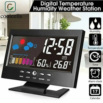 Đồng Hồ LED Để Bàn Báo Thức Cảm Biến Âm Thanh, Màn Hình LCD Có Báo Nhiệt Độ & Lịch Siêu Tiện Lợi – Đẹp, Độc, Dễ Dùng