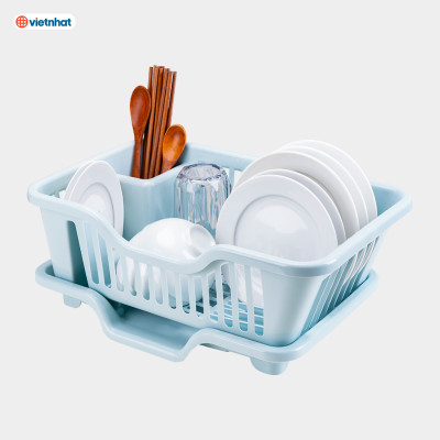 Rổ Úp Bát Việt Nhật Kèm Khay Hứng Nước 3535 