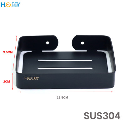 Kệ đựng xà phòng Inox 304 sơn đen Hobby Home Decor SB8